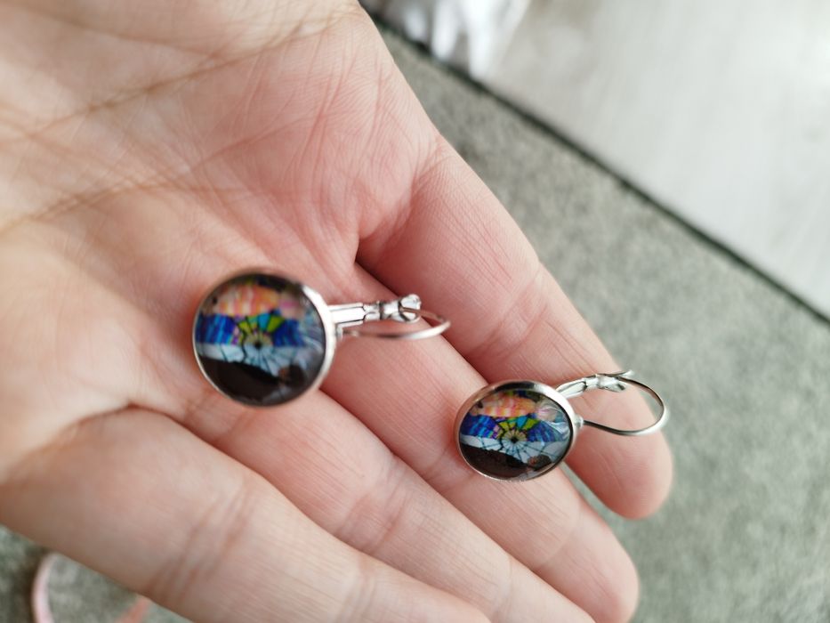 Kolczyki, anime, chlopirc, dziewczyna, okrągłe.