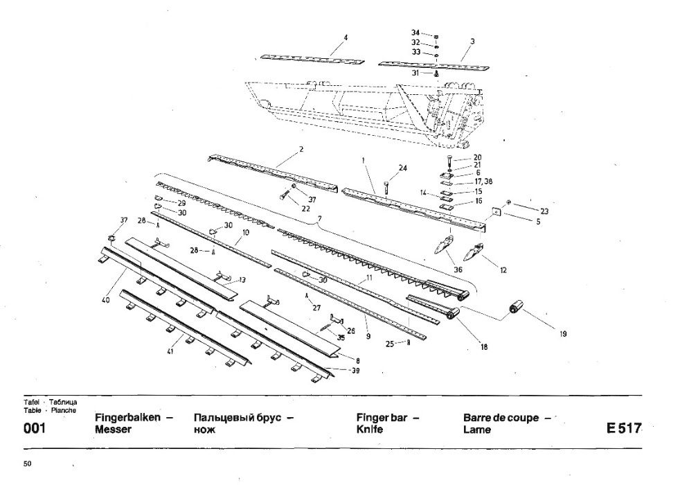 Katalog części kombajn Fortschritt E-517 E 517