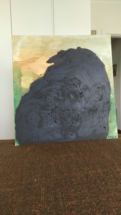 Canvas "The Bull", mixed technique: oil and sand on canvas64552047303937124