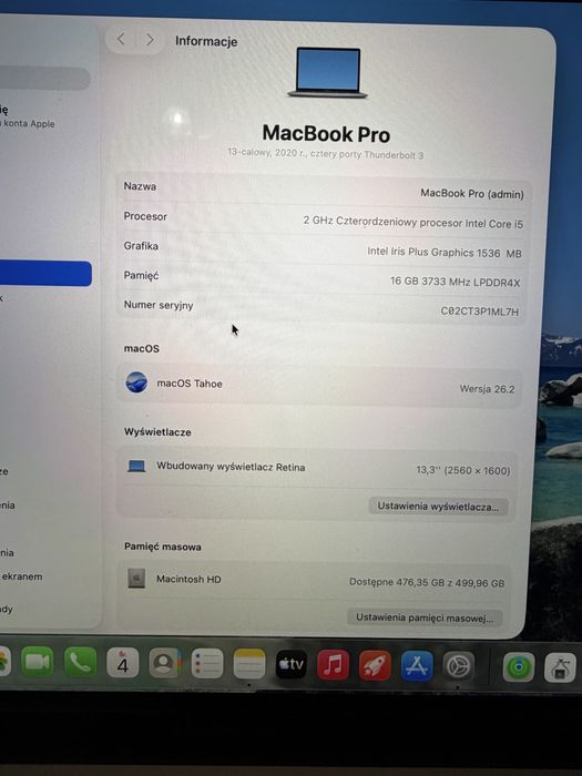 Macbook Pro 13 2020 Touch Bar i5/16/500gb