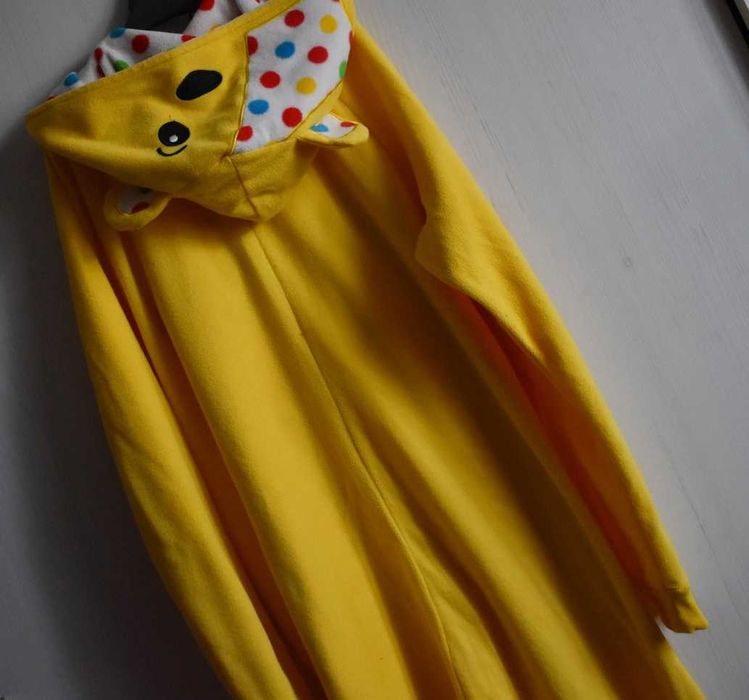 Piżama polarowa M kigurumi onesie kombinezon kostium z kapturem miś