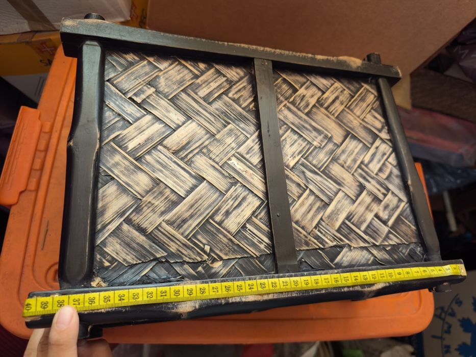 Cesta de bambu, preta