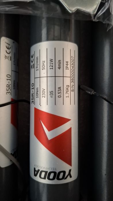 Silniki roletowe radiowe YOODA w zestawie