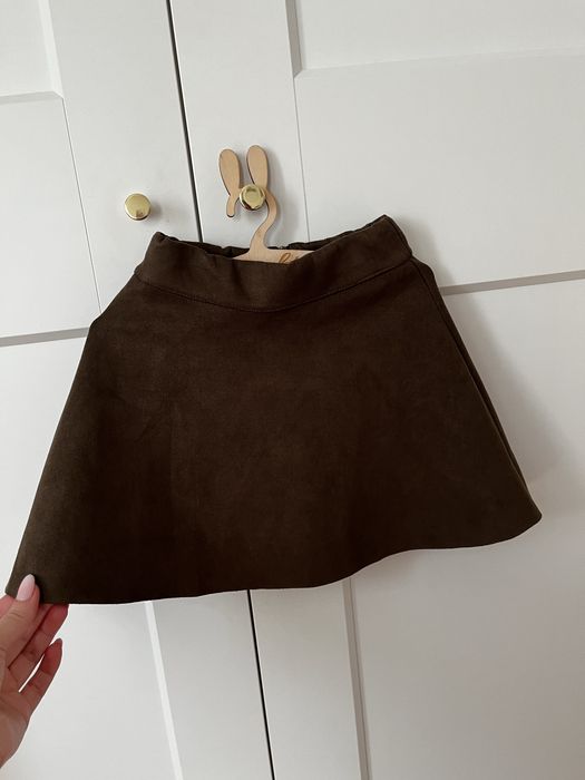 Spódniczka ala zamszowa khaki 122