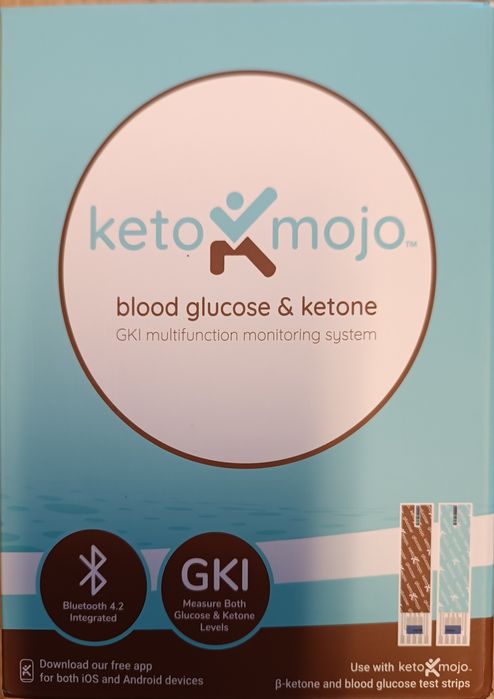 Keto-Mojo GKI Bluetooth | Medidor Glicose + Cetonas | Keto | Low Carb