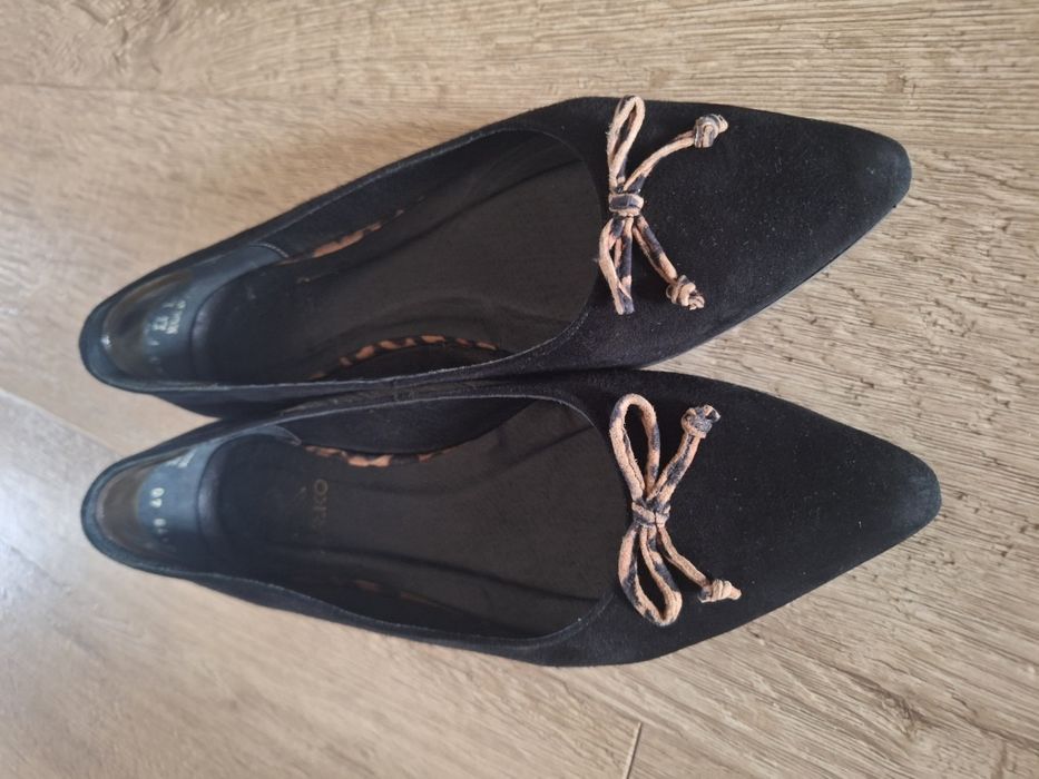 Baleriny skórzane