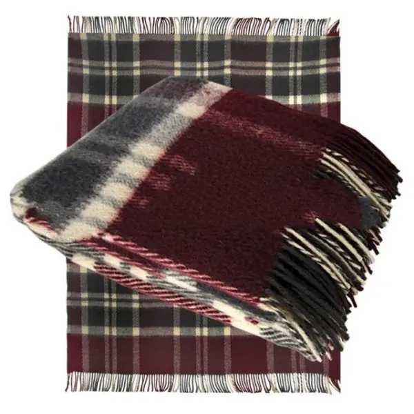 Плед из новозеландской шерсти, 100% шерстяной плед  ТМ Ярослав