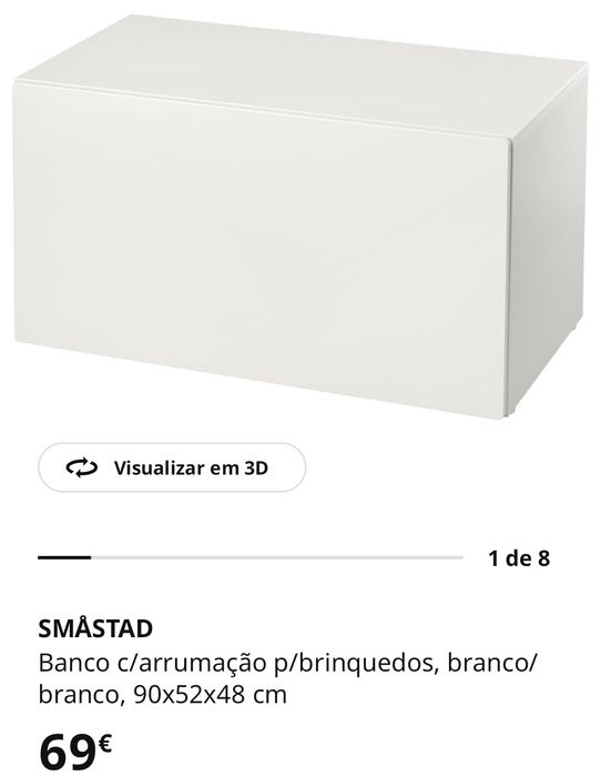 Banco com gavetão Ikea Smastad