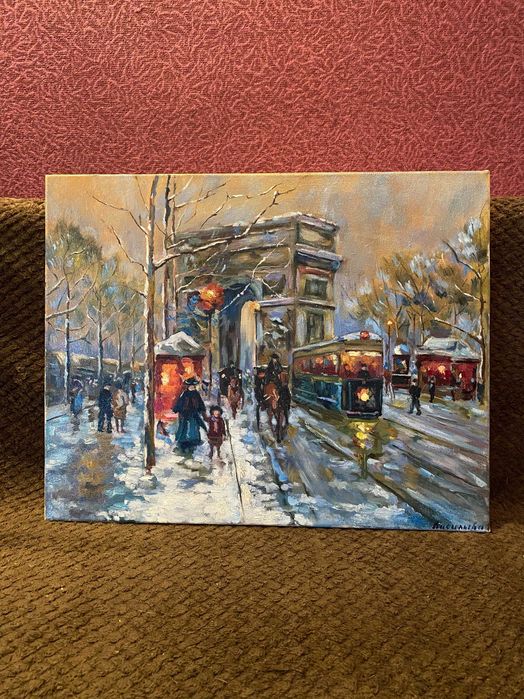 Картина маслом "Зимовий вечір" (є інші, див. профіль)