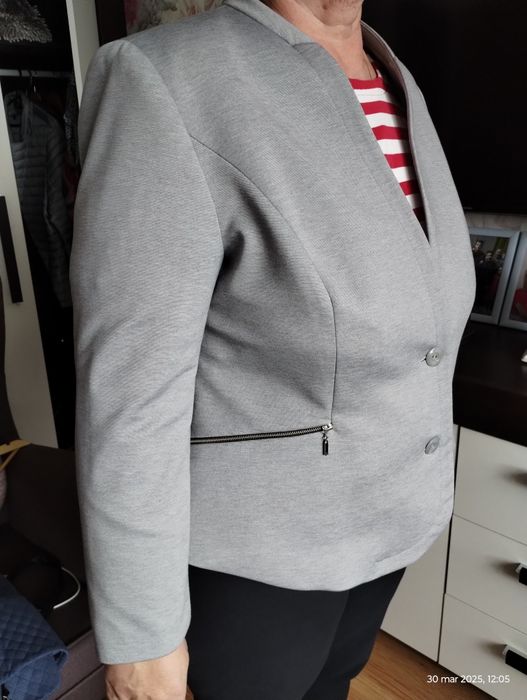 Marynarka żakiet kolor szary rozmiar 50