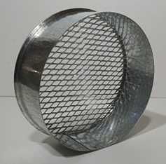 Заглушка вентиляційна 120 мм з сіткою оцінкована