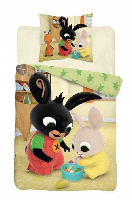 Pościel bawełniana 140x200 królik Bing Charlie dziecięca dla dziecka