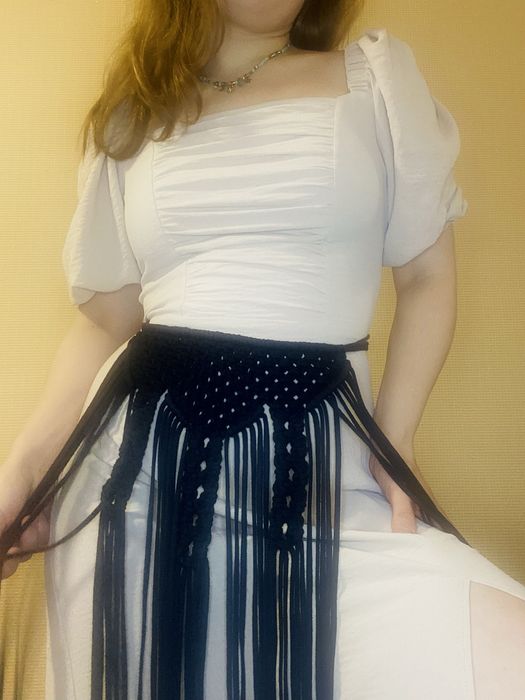 Пояс-запаска/припинда в техніці макраме