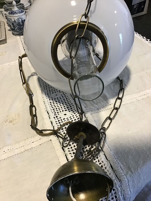 Candeeiro tecto louça de Viana