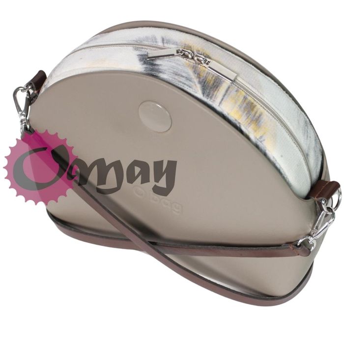 organizer OBAG MOON LIGHT welur pióra beż hummus 2kieszenie wkład OMAY