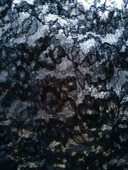 Czarny koronkowy top S