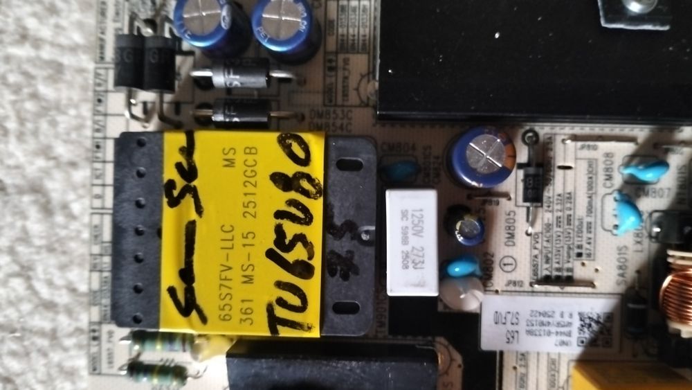 Fonte de alimentação e mainboard Samsung tu75u80