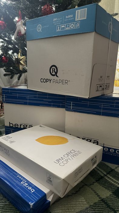 Папір офісний, формат А4, коробка (5 пачок)