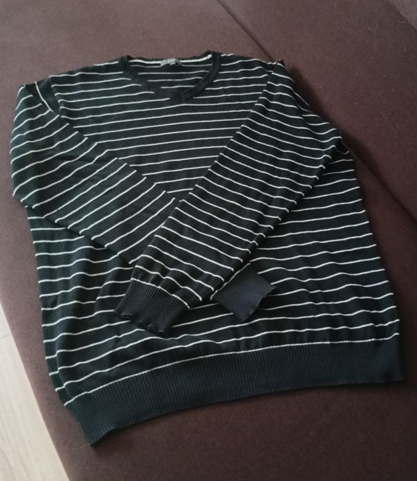 Sweter męski r.L w paski