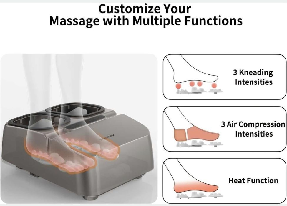Масажер для ніг з компресією / Шиацу / Массажер для ног Mountrax