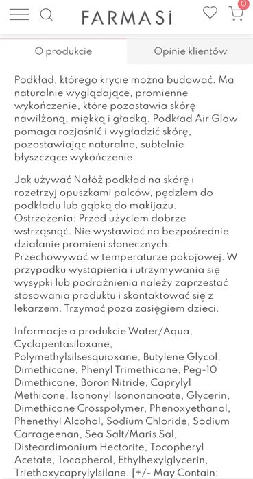 Podkład Air Glow Farmasi