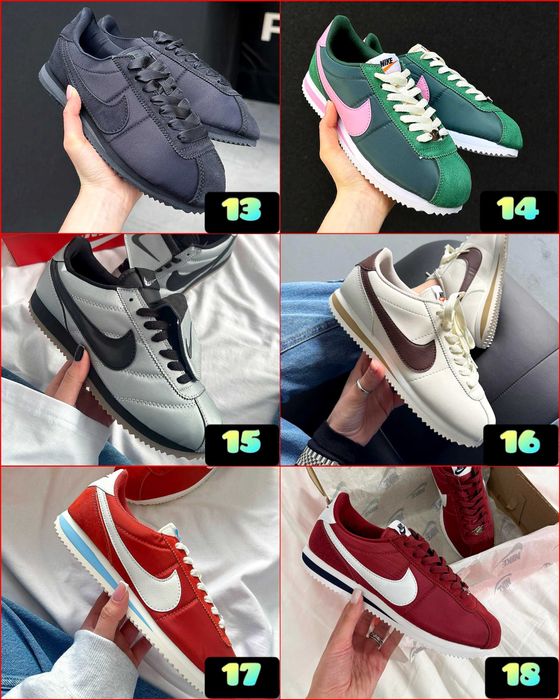 ‼️БЕЗ ПЕРЕДПЛАТИ Стильні Кросівки Nike Cortez у різних кольорах | Розміри 36 - 45‼️