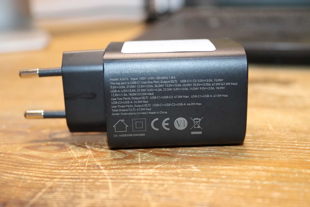 Ładowarka uniwersalna Anker 336 67 W USB-A/2xUSB-C Czarny (5453)