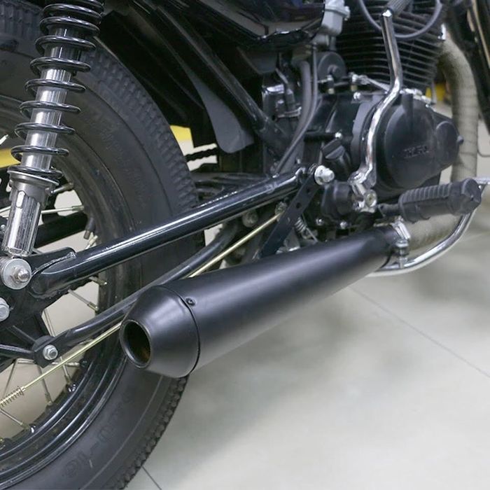 Ponteira de escape corneta cromado ou preto cafe racer