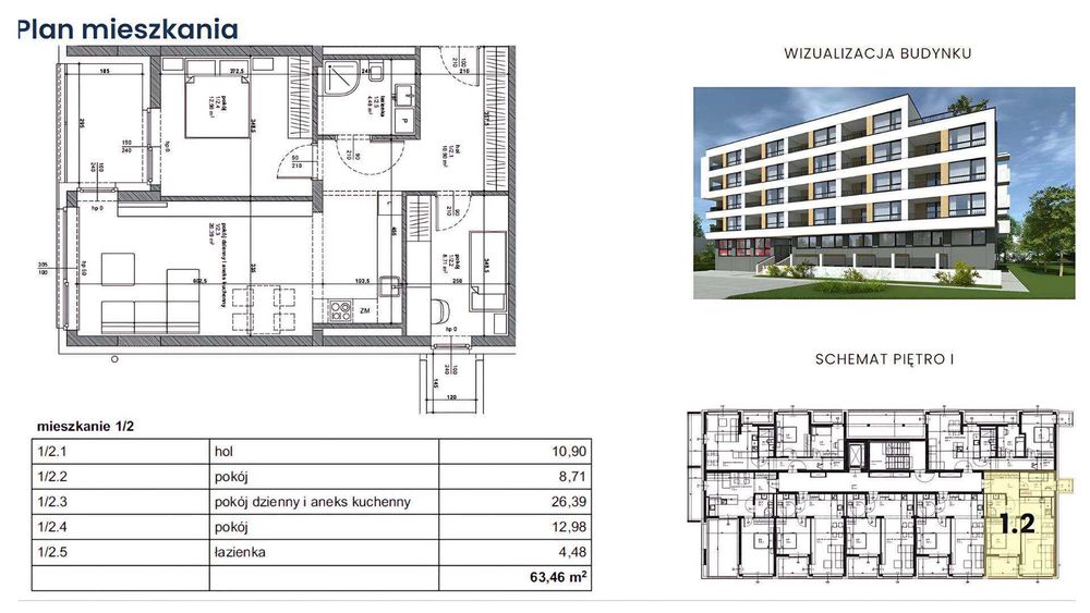 Mieszkanie 3 Pokoje, 2 loggie , komórka lokatorska + m. postojowe