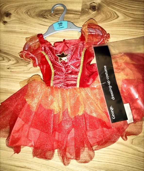 Halloween strój przebranie sukienka opaska 68 74