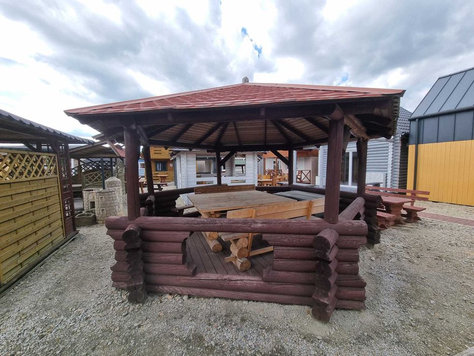 altana sześciokątna z bala okrągłego 18 cm