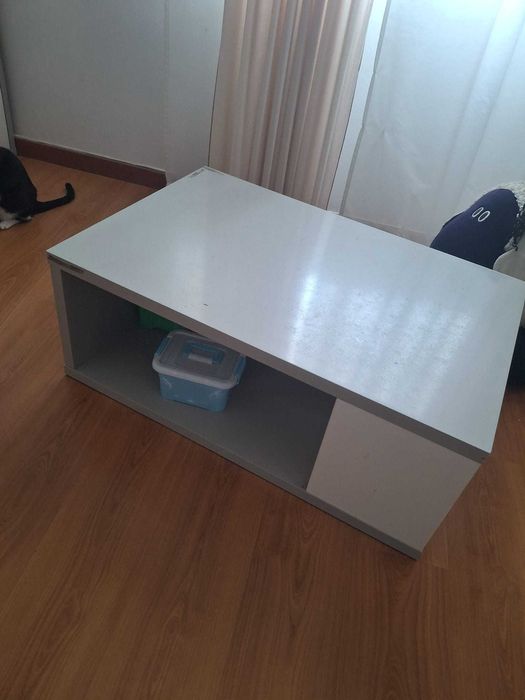 Mesa de Centro Cinzento/Branco