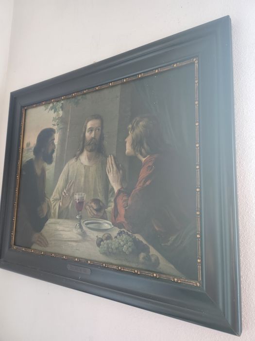 Obra de Moldura Preta com Rebordo Interior de G. Muhlberg