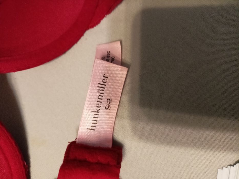 Czerwony stanik biustonosz push up hunke Muller 75 C