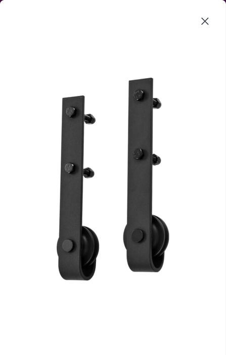 Kit de ferragens para porta deslizante SKIEN 200 cm aço preto