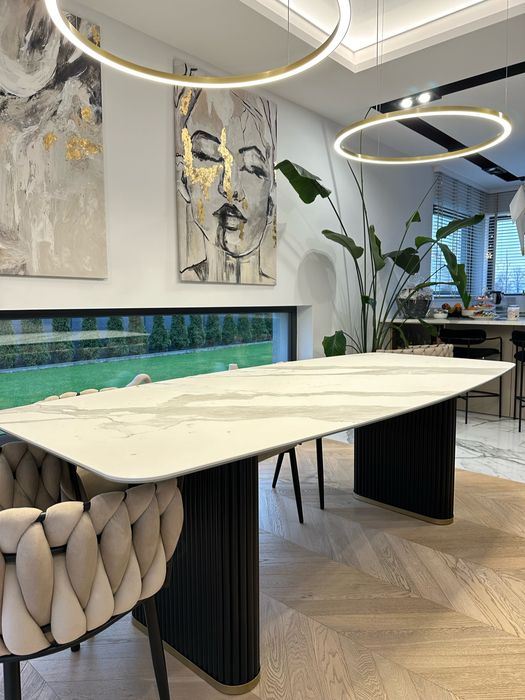 Stol spiek kwarcowy czarny mat  + stal Radvision