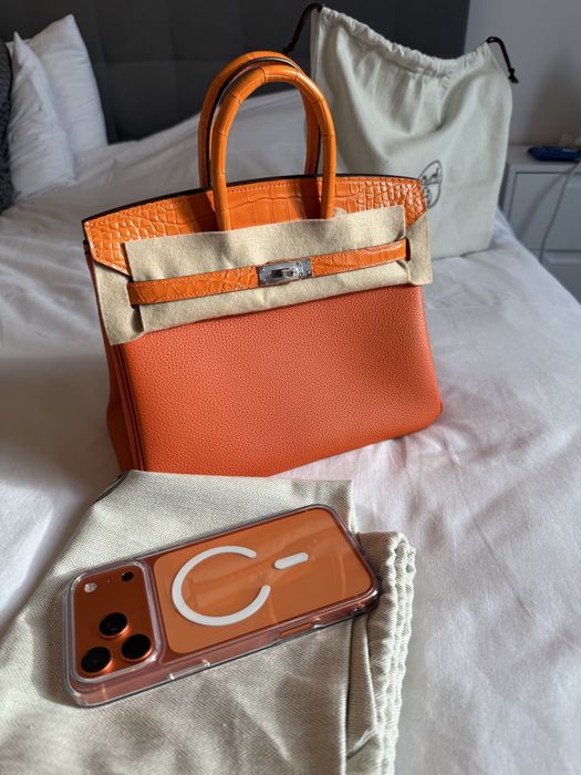 Hermes Birkin Touch 25 Alligator Orange H в наличии