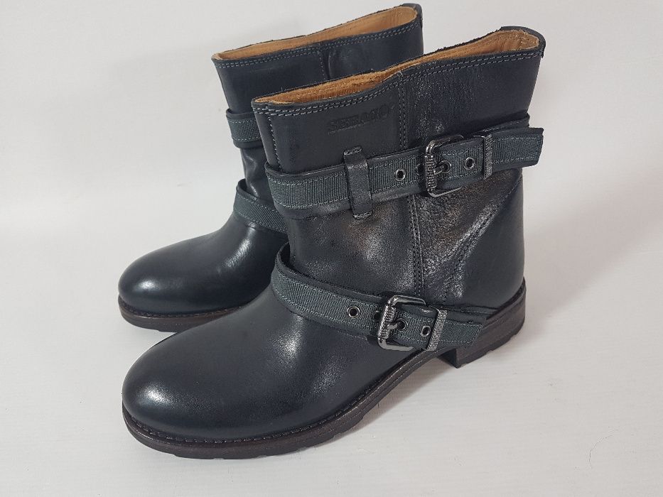 SEBAGO BOTKI DAMSKIE SKÓRA naturalna 35 nowe czarne