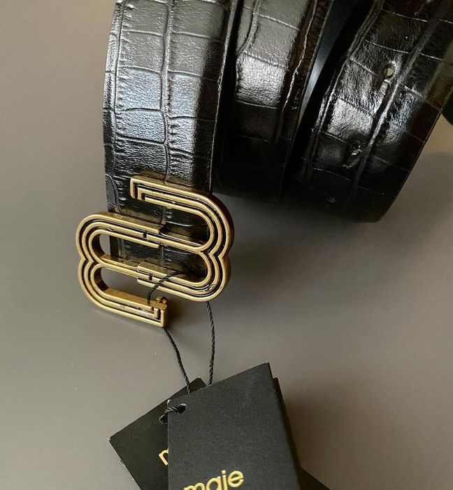 Шкіряний ремінь (пояс) від Maje (Sandro), оригінал, чорного кольору.