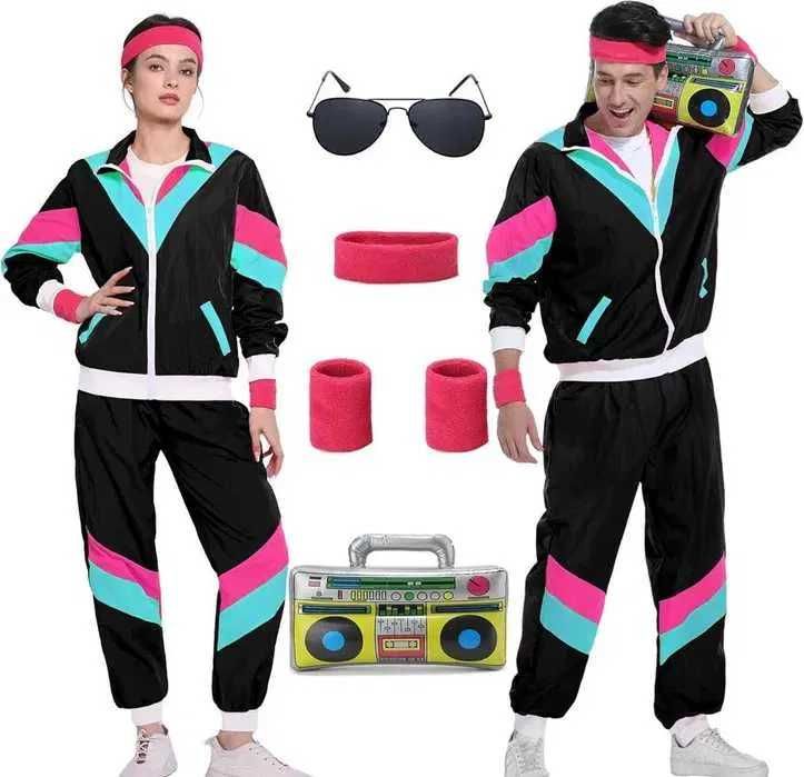 Nowy strój 80s / dres /disco/ kostium /retro / karnawał / XXL /!A2637!