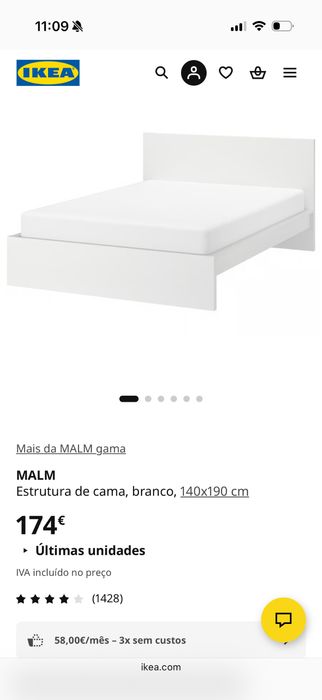 Cama e estrado casal ikea