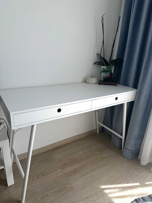 Письмовий стіл JYSK LINDVED, 48x120 см, 2 шухляди, білий