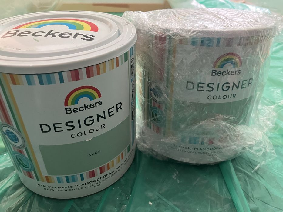 Farba scienna beckers designer colour sage 2,5 litra + ok 2 litry prawie 5 l farby