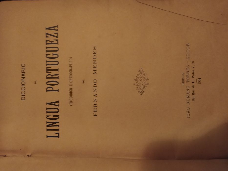 Dicionário da Língua Portuguesa 1904