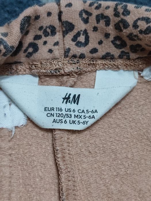 Legginsy getry dziewczęce H&M roz. 116 (5-6 lat) w panterkę cętki