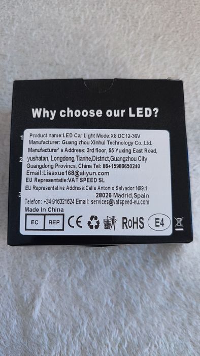 Lâmpadas LED H1 para faróis ou faróis de nevoeiro.