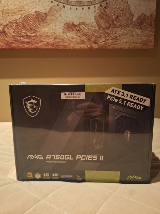 Fonte de Alimentação ATX MSI MAG A750GL PCIE5 II 750W ATX 3.1/PCIe 5.1