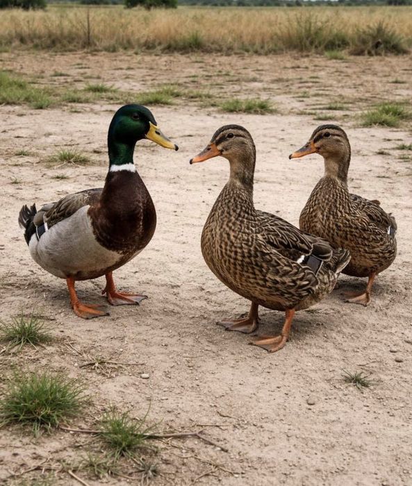 Casal de patos rouen