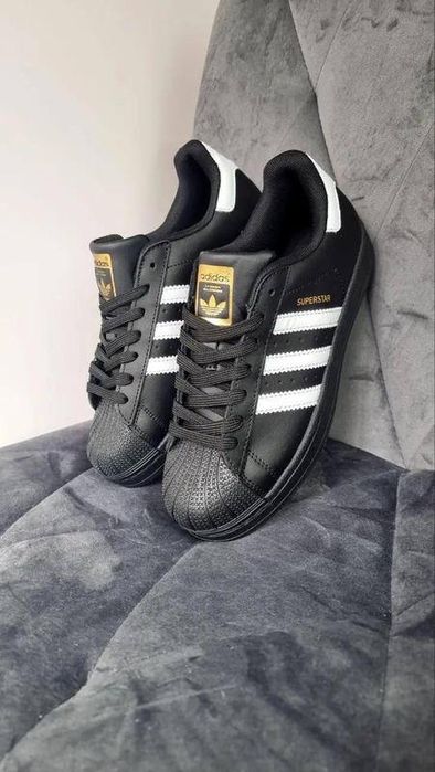 Чорні кросівки Adidas, Суперстар універсальні унісекс