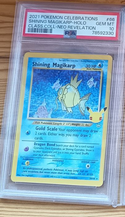 Pokemon TCG: shining magikarp psa10 celebrations